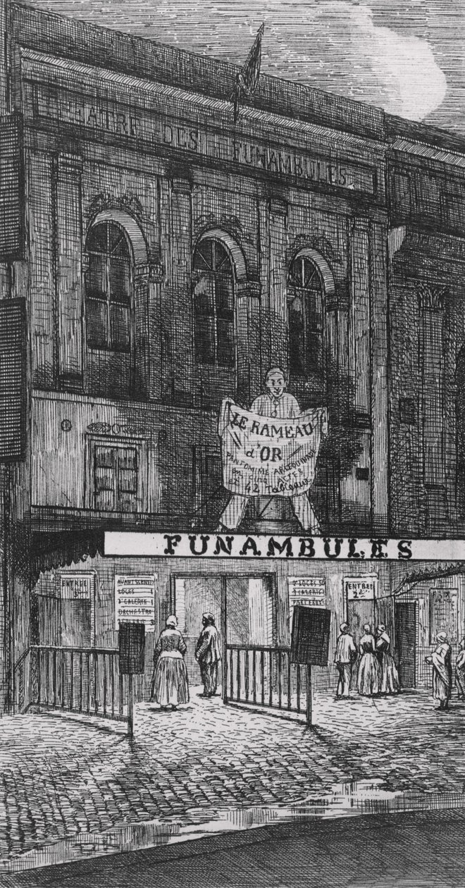 Theatre des Funambules, boulevard du Temple, w Paryżu, 1862 autorstwa French School