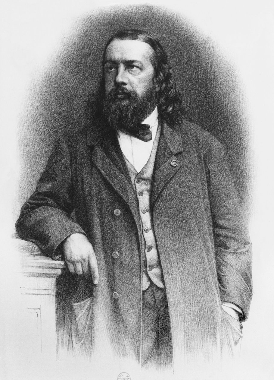 Theophile Gautier, ryty przez A. Lemoine autorstwa French School