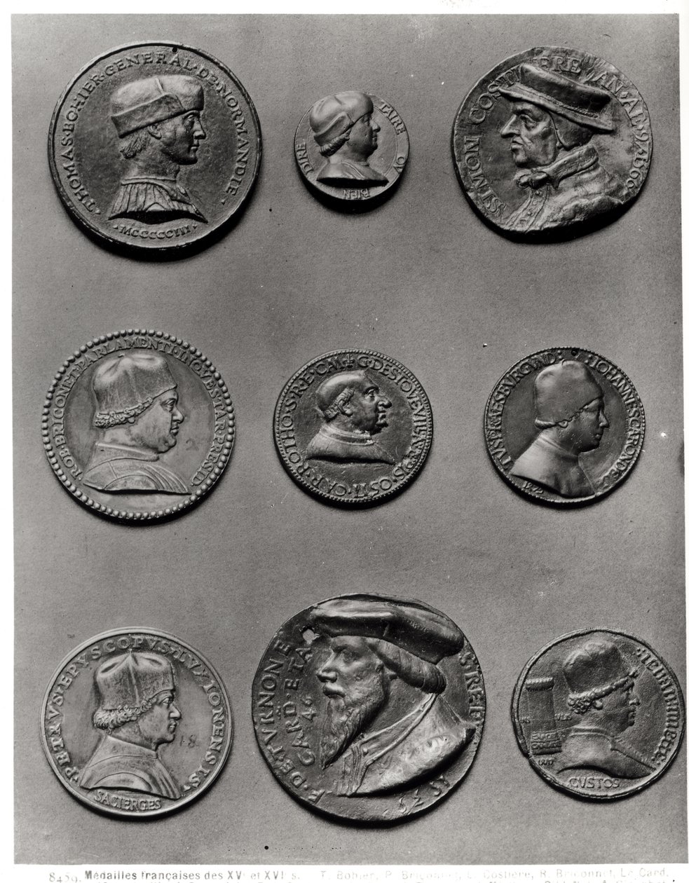 Thomas Bohier, 1513, Pierre Briconnet, Simon Costieres, Robert Briconnet, kardynał Guillaume dEstouteville (ok. 1403-83), Jean Carondelet (1468-1545), Pierre de Sacierges, kardynał F. de Tournon, 1535, autorstwa French School