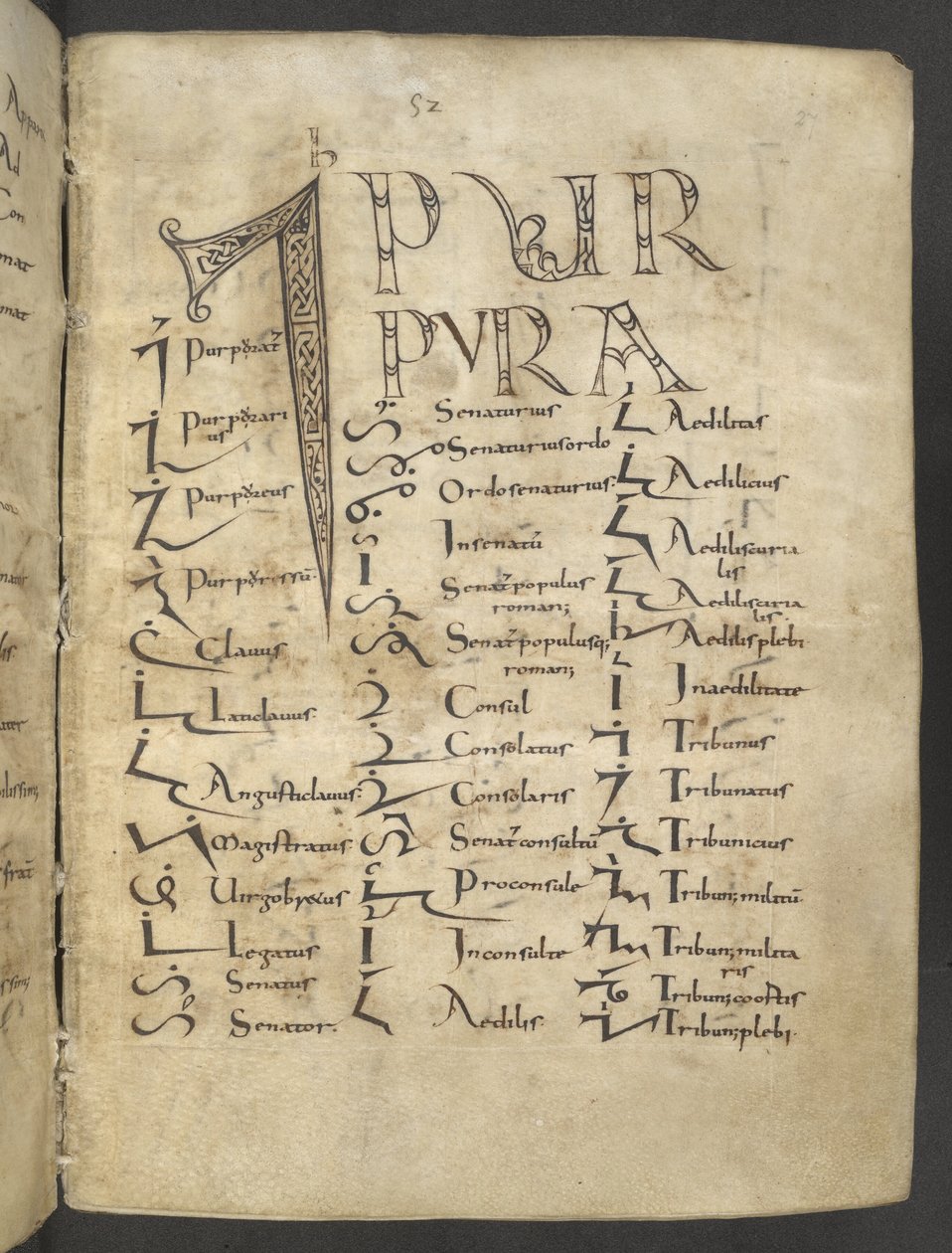 Rękopis z Tironii, MS 37518 f.27r, Paryż, Saint-Germain-des-Prés autorstwa French School