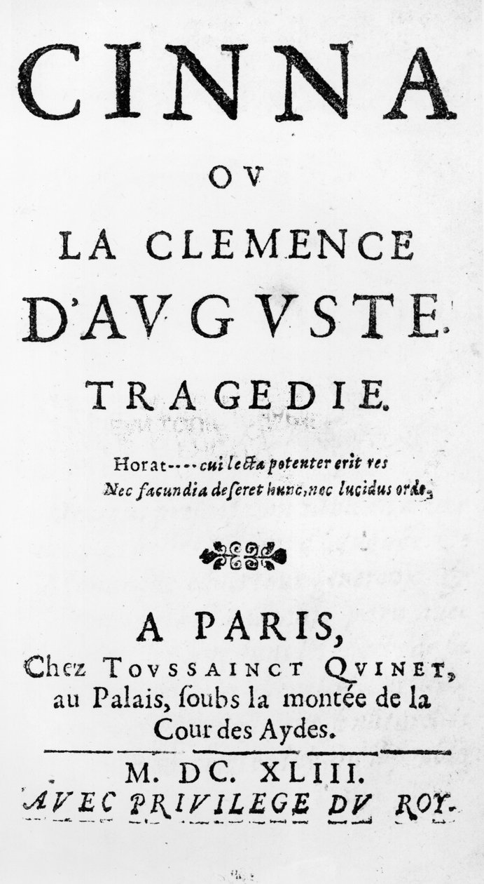 Strona tytułowa Cinna ou la Clemence dAuguste Pierre