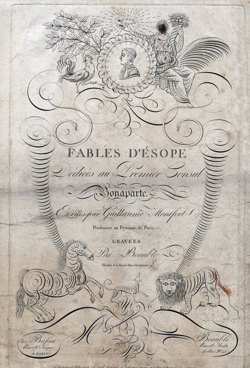 Strona tytułowa „” Fables d