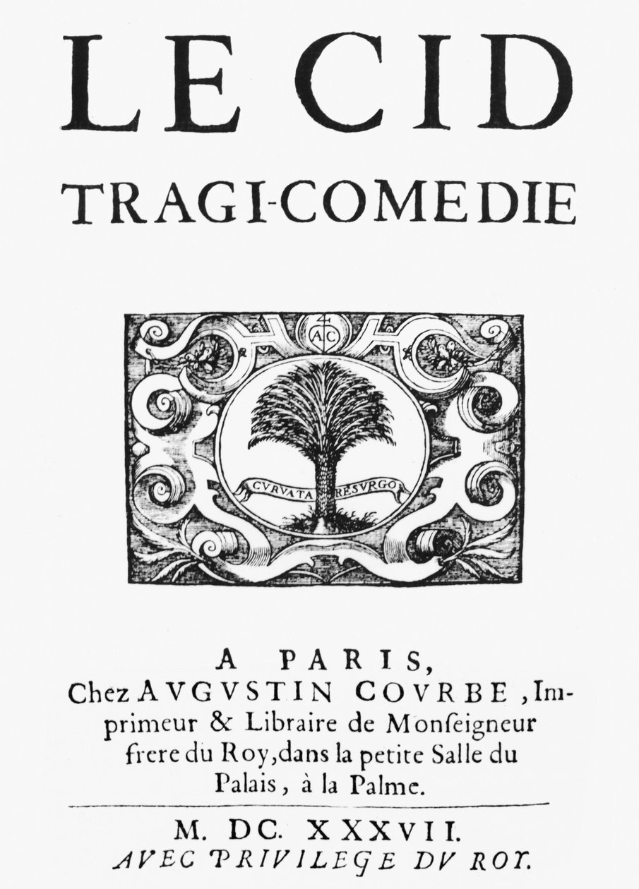 Strona tytułowa Le Cid (1637) Pierre