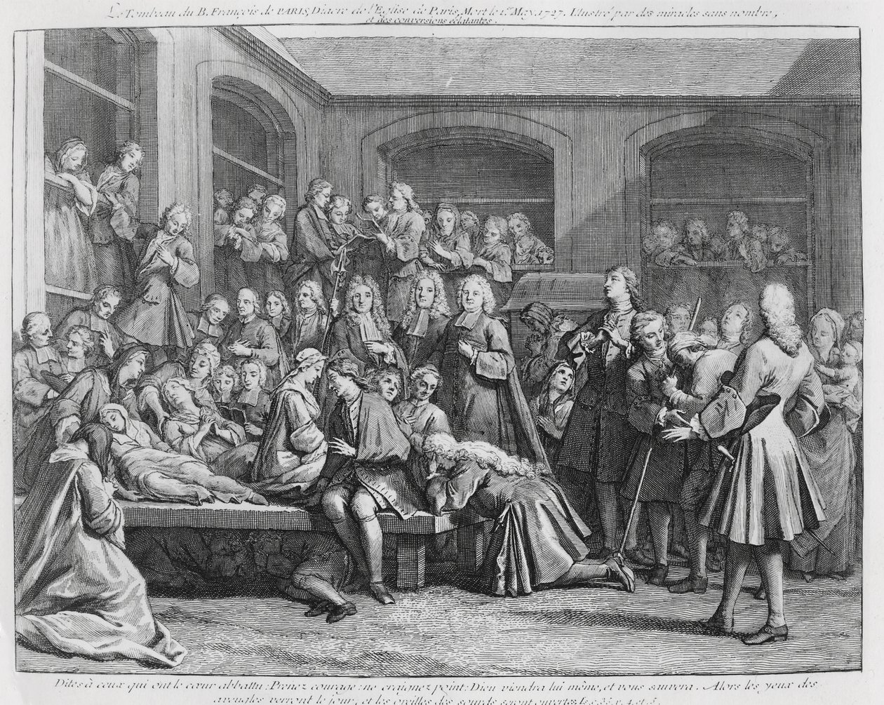 Grób Francois de Paris w Saint Medard autorstwa French School