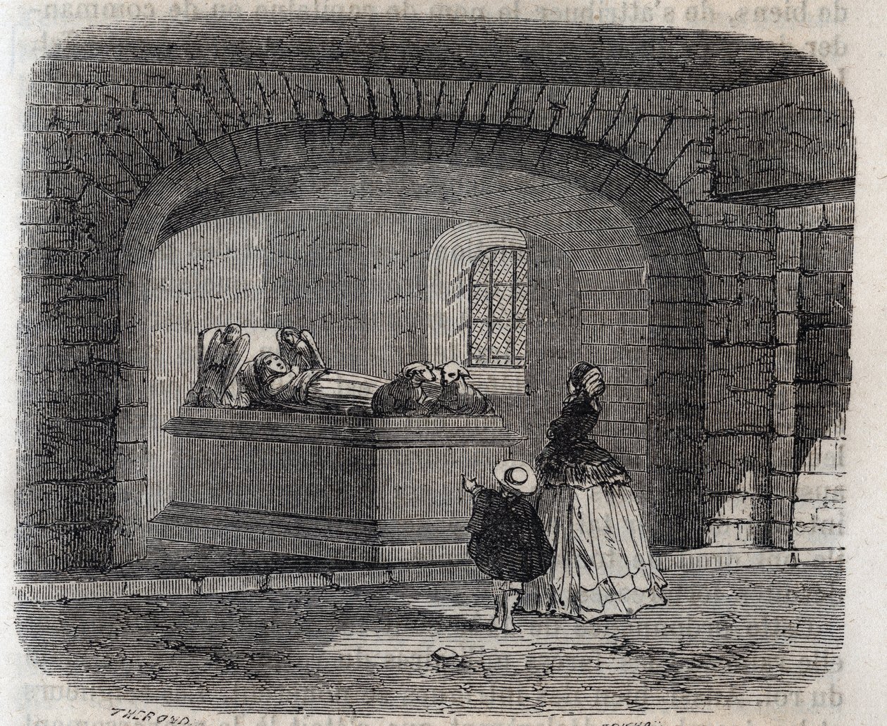 Grób Agnes Sorel w Loches - grawerowanie w „Histoire de France” Victora Duruy (1811-1894) - 1882 autorstwa French School