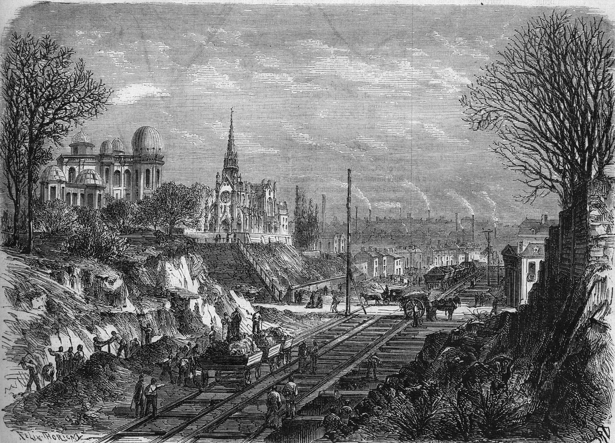Przemiany Paryża pod rządami II Cesarstwa, Paryż Haussmanna: otwarcie bulwaru Arago. Grawer w „Le Monde Illustre” nr 568 z 29 lutego 1868 r. autorstwa French School