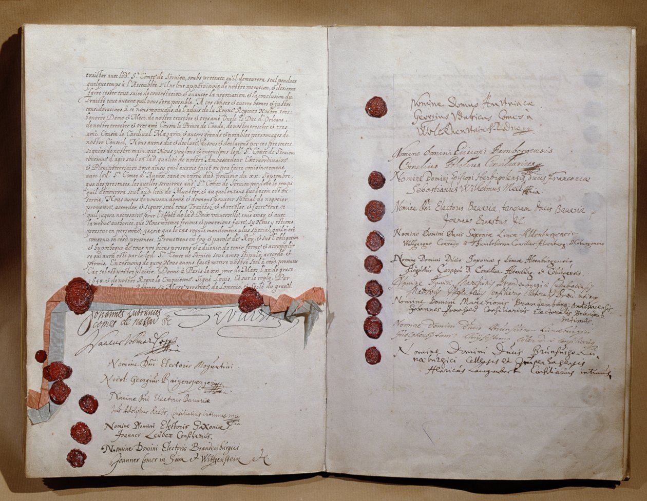 Traktat westfalski podpisany w Munster 24 października 1648 (patrz 212750) autorstwa French School