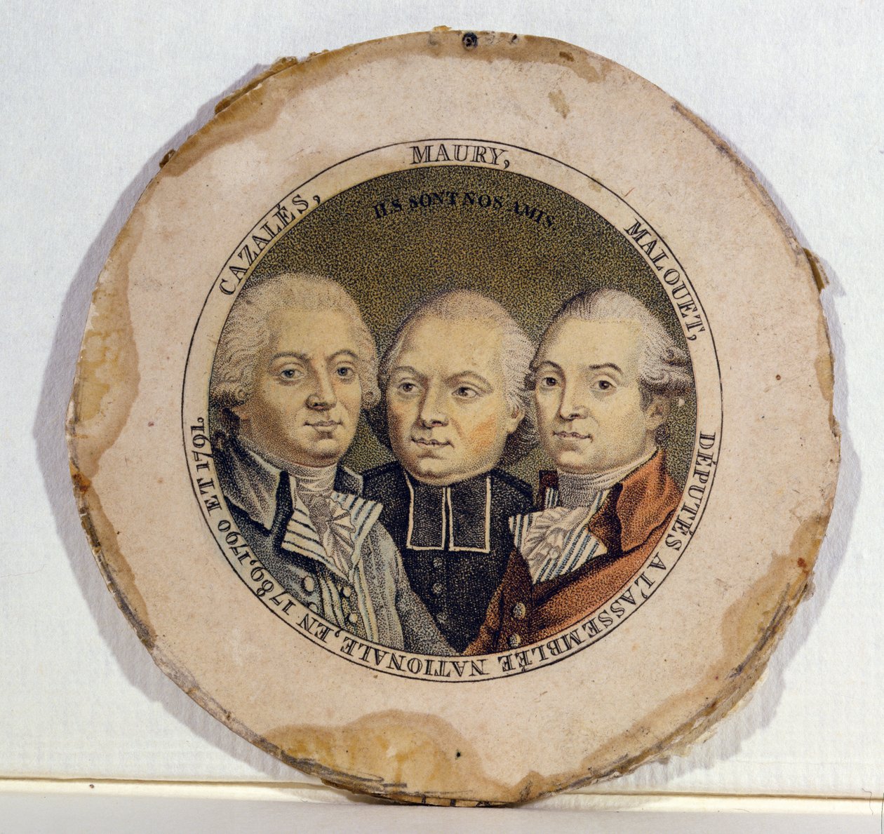 Potrójny portret Jacques Antoine Marie de Cazales (1758-1805), Jean-Siffrein Maury (1746-1817) i Pierre Victor Malouet (1740-1814) autorstwa French School