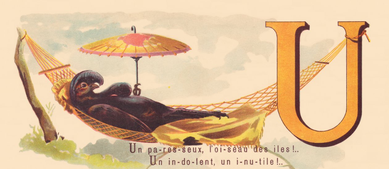U: Leniwy ptak z wysp! Leniwy, bezużyteczny! autorstwa French School