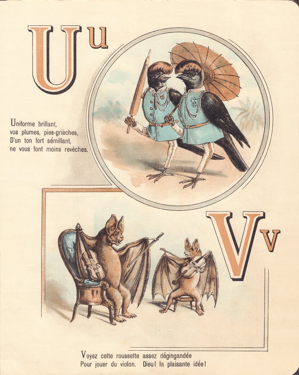 U V: Urubu, mundur, wampir, skrzypce autorstwa French School