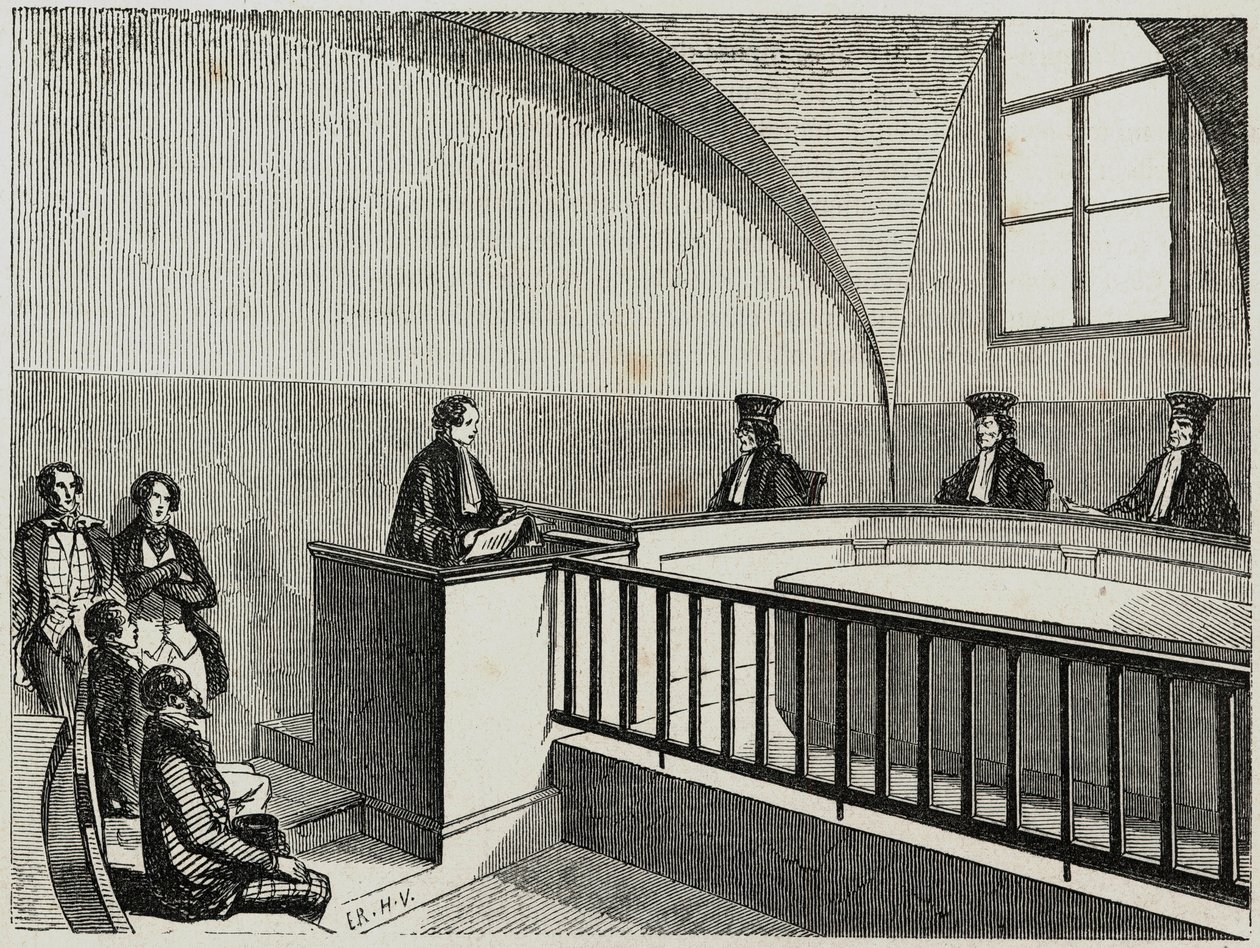 Zjednocz je w szkole prawa w Paryżu - Grawerowanie w „Tableau-de-Paris” Edmonda Texiera 1852 autorstwa French School