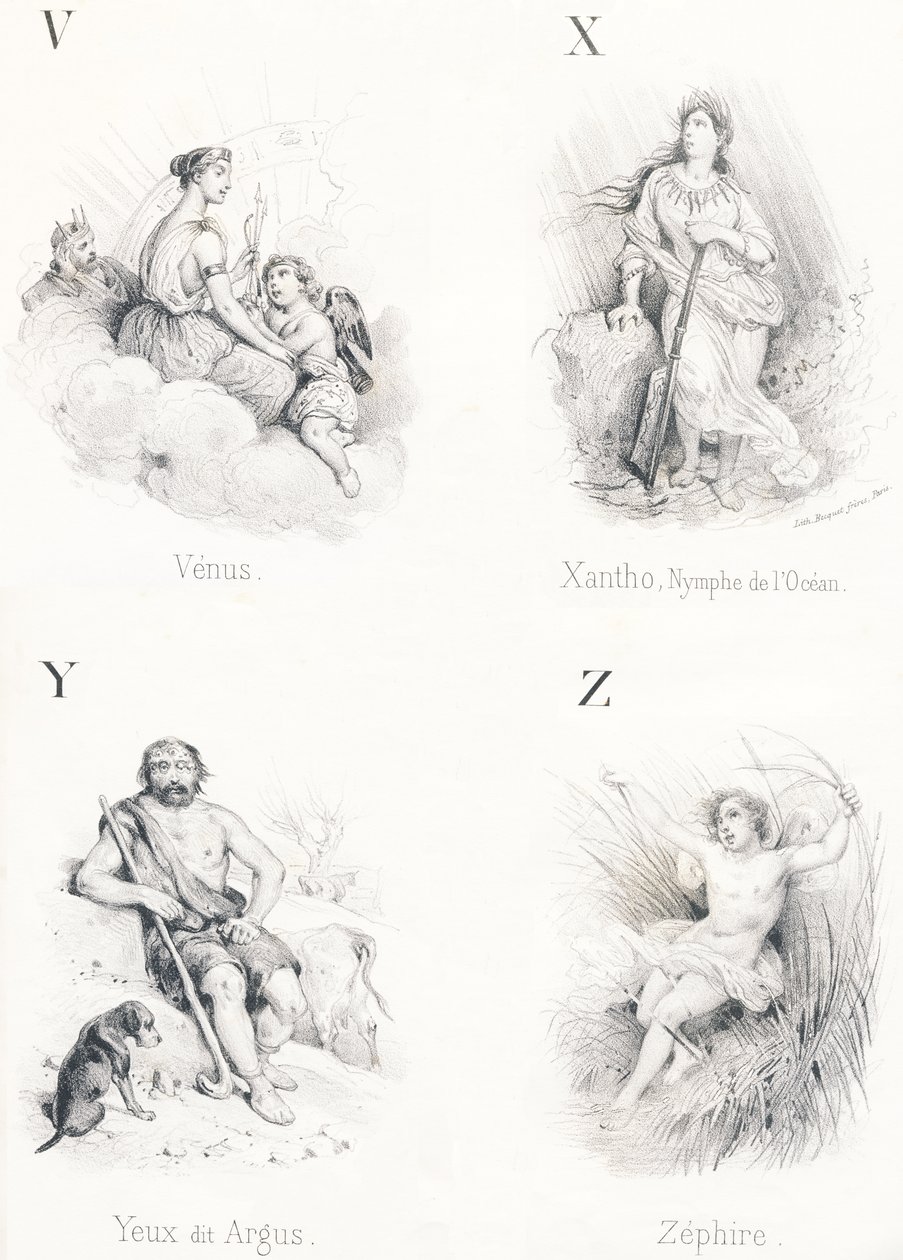 V X Y Z: Wenus, Ksanto, Oczy, Zefir autorstwa French School