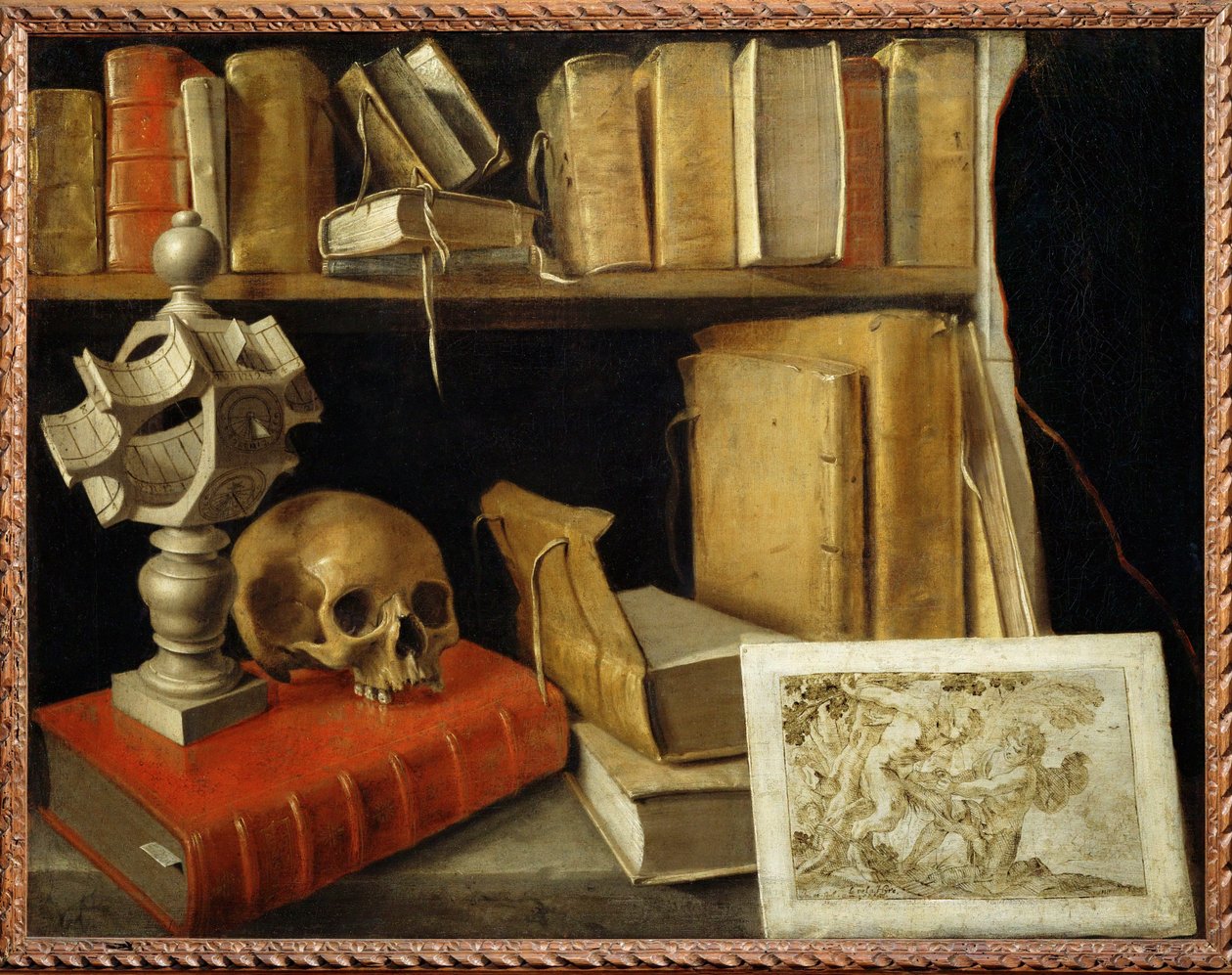 Vanitas au cadran solaire - Vanitas z zegarem słonecznym ... autorstwa French School