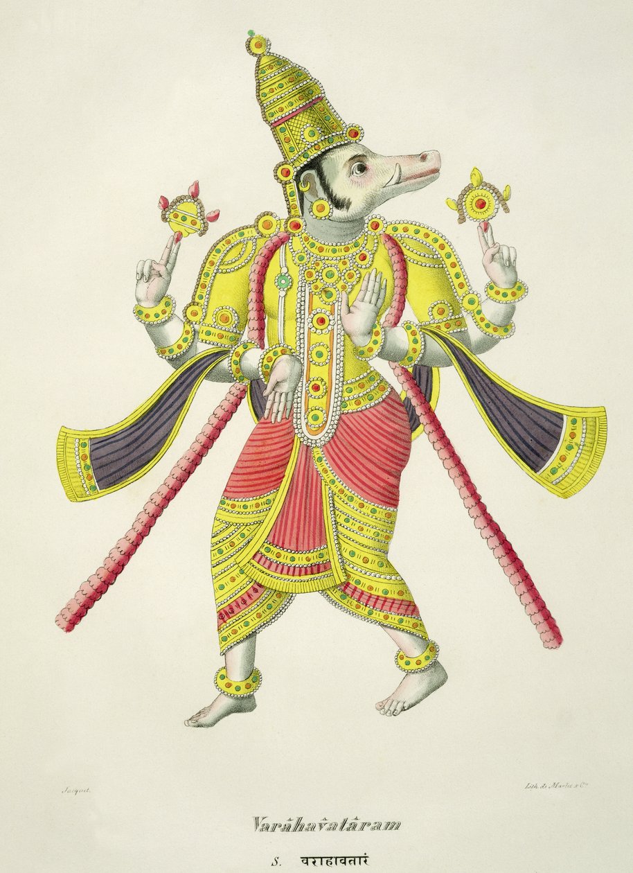 Varaha, grawerowane przez de Marlet autorstwa French School