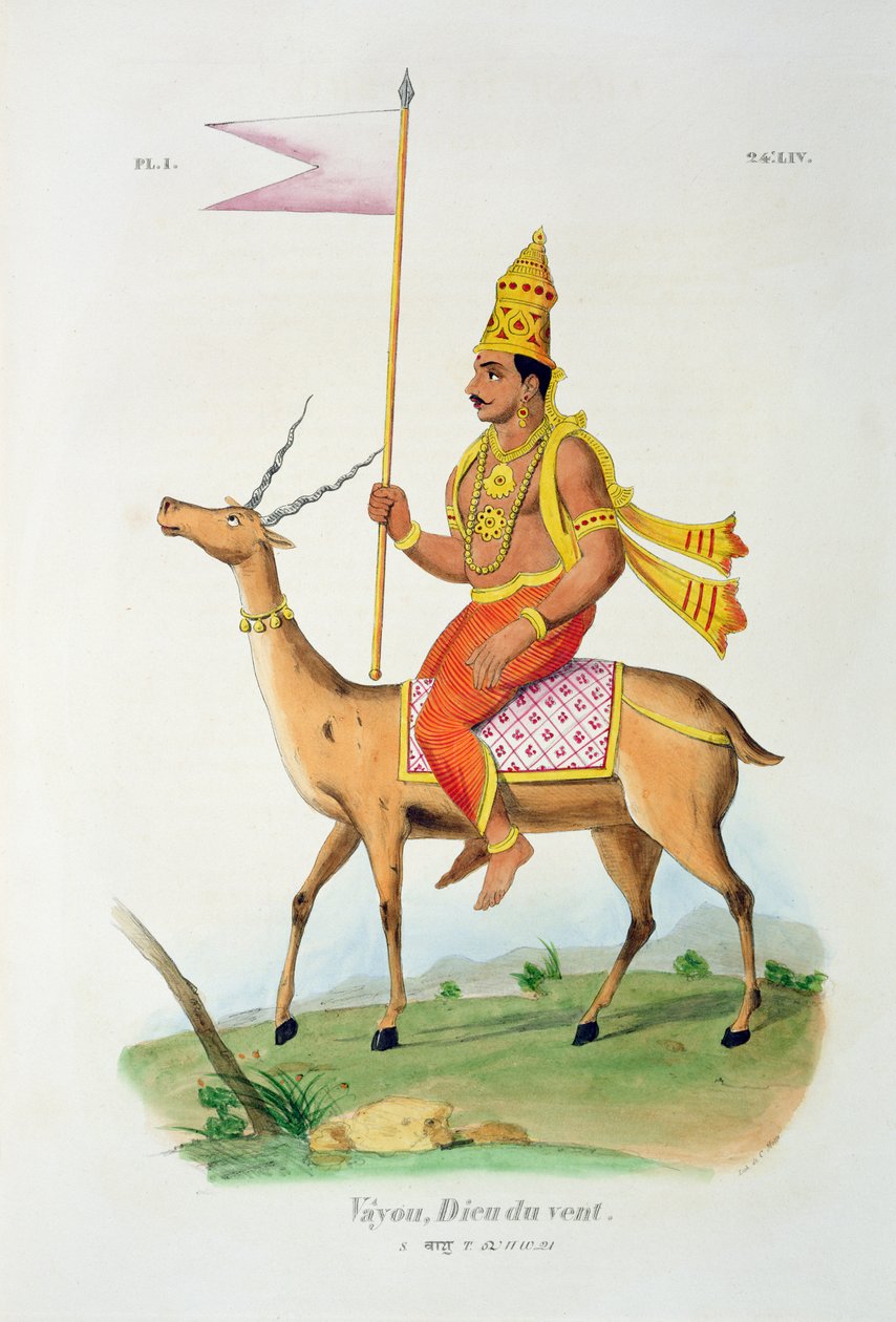 Vayu, ryty przez C. de Motte (1785-1836) autorstwa French School