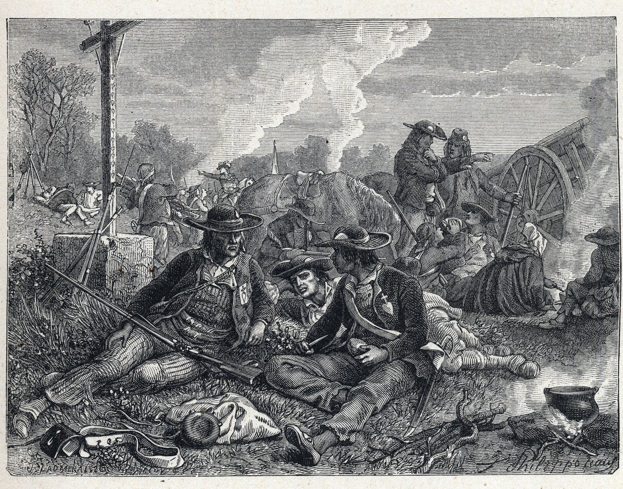 Wojny Wandei (1793-1796): obóz wandejskich rebeliantów. autorstwa French School