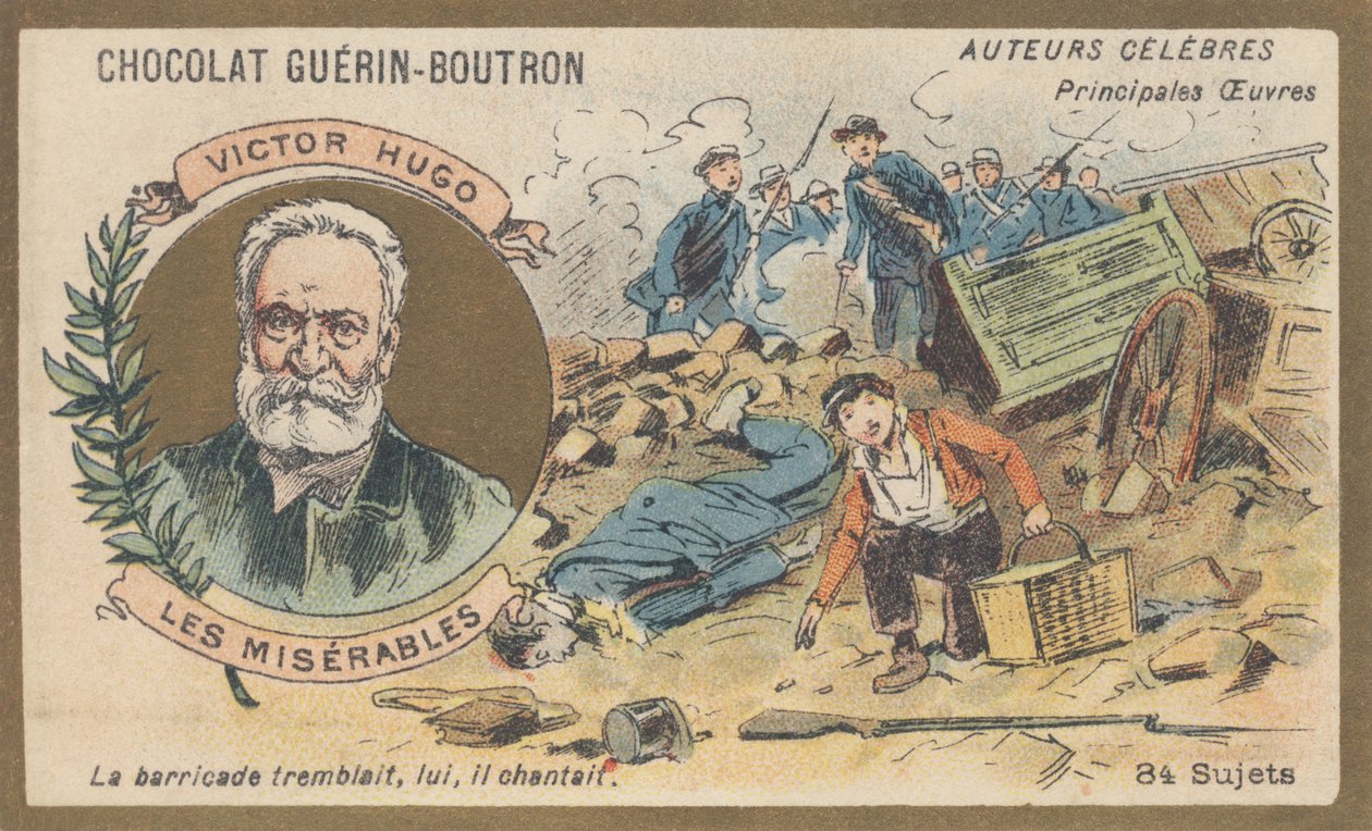 Victor Hugo (1802-1885), francuski poeta, dramaturg, pisarz i powieściopisarz, autor powieści „Nędznicy” (1862) autorstwa French School