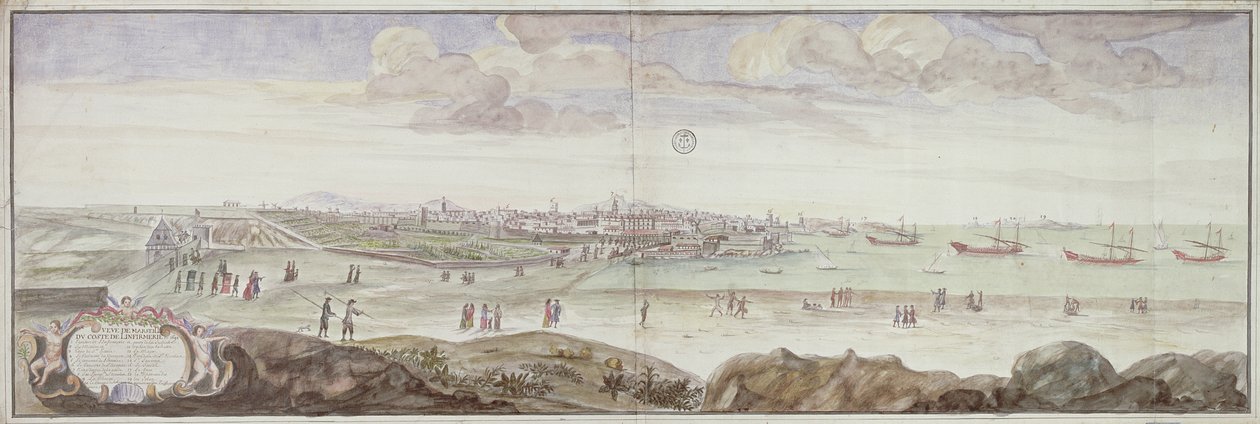 Widok od strony Infirmerii, Marsylia, 1698 autorstwa French School