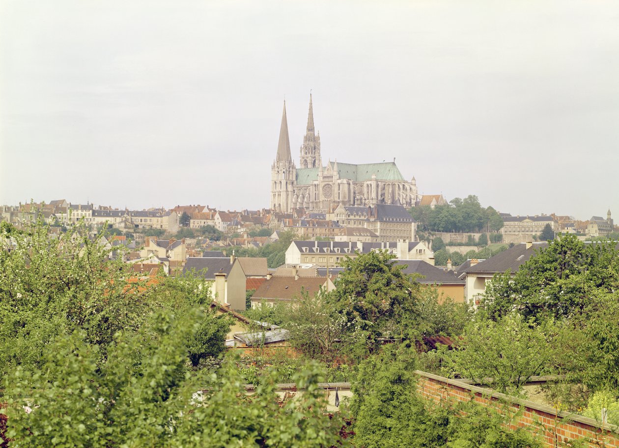 Widok katedry w Chartres od południowego wschodu, początek 1194 autorstwa French School