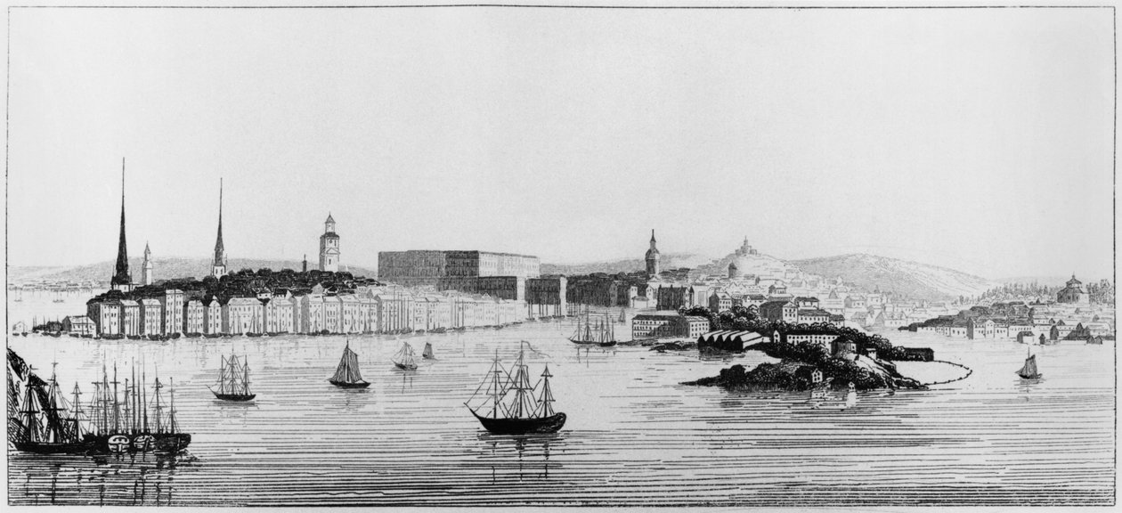 Widok Sztokholmu, 1841 autorstwa French School