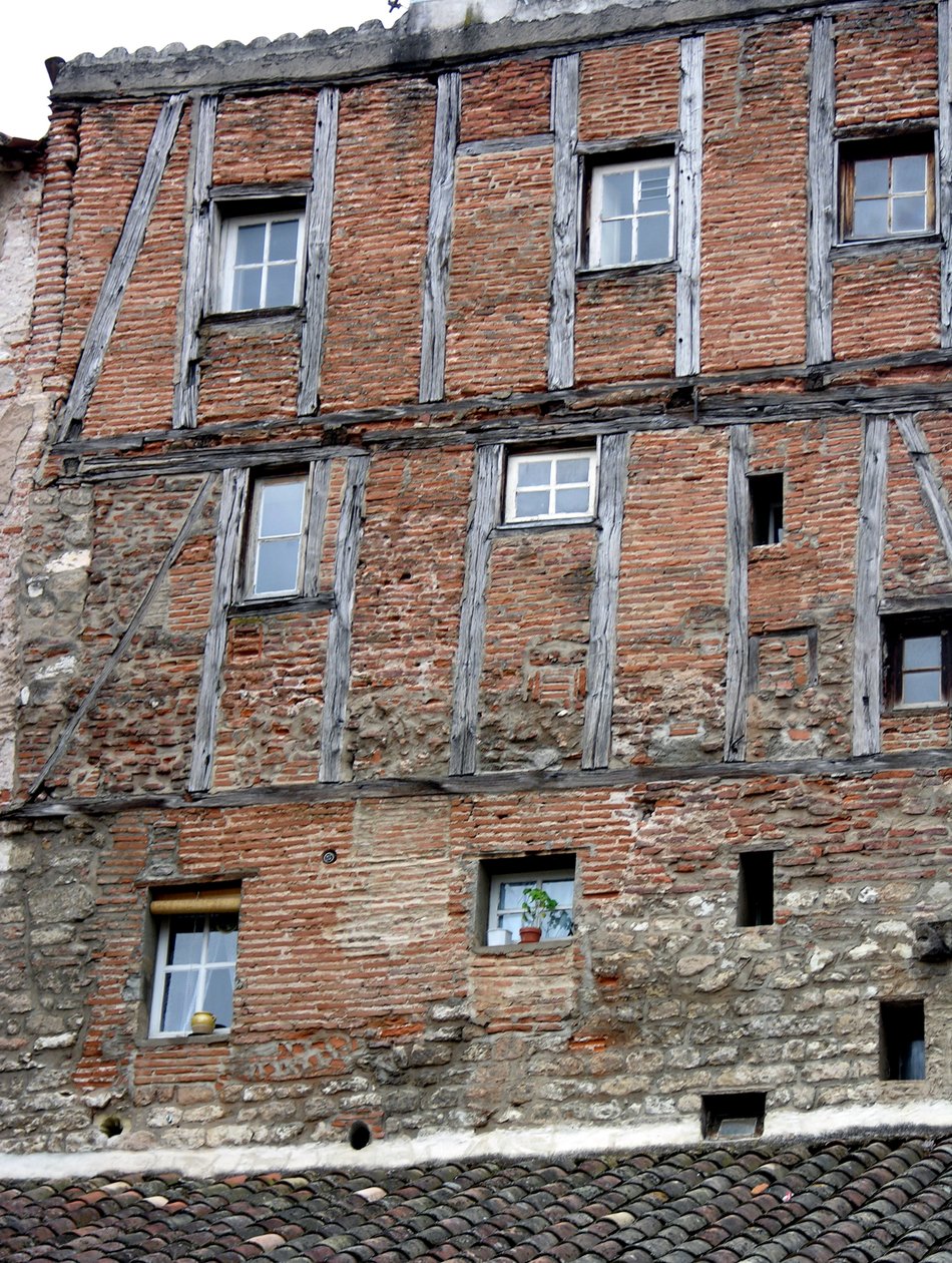 Widok średniowiecznego domu autorstwa French School