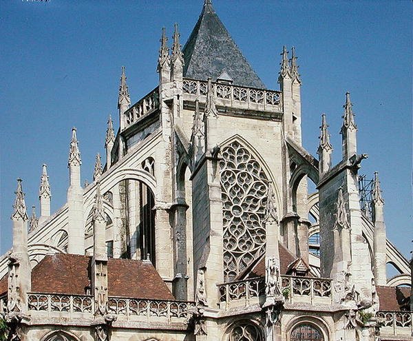 Widok na latające przypory autorstwa French School