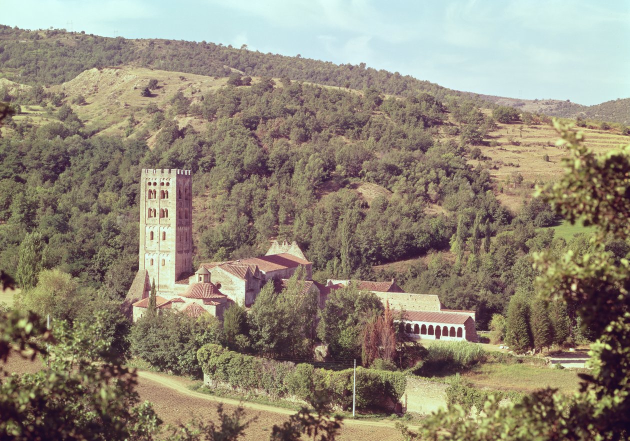 Widok na opactwo i wieżę kościoła autorstwa French School