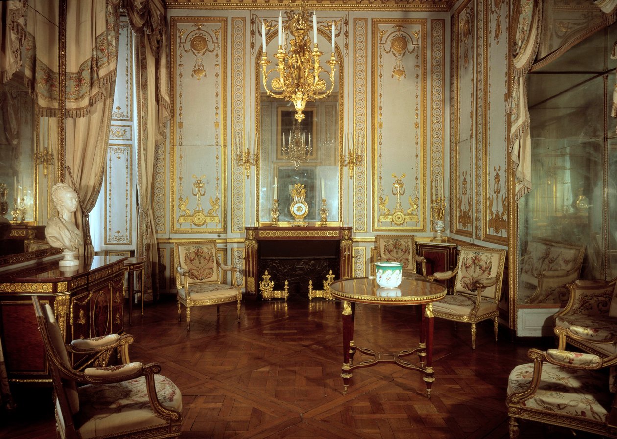 Widok Gabinetu Wewnętrznego Królowej Marii Antoniny (1755-1793) (gabinet dore). Wersal, muzeum zamkowe autorstwa French School