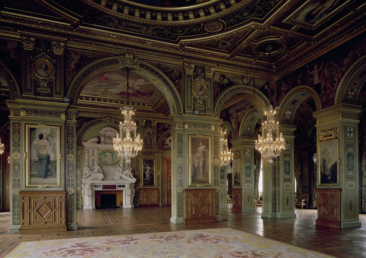 Widok Salle des Arts, po 1871 r. autorstwa French School