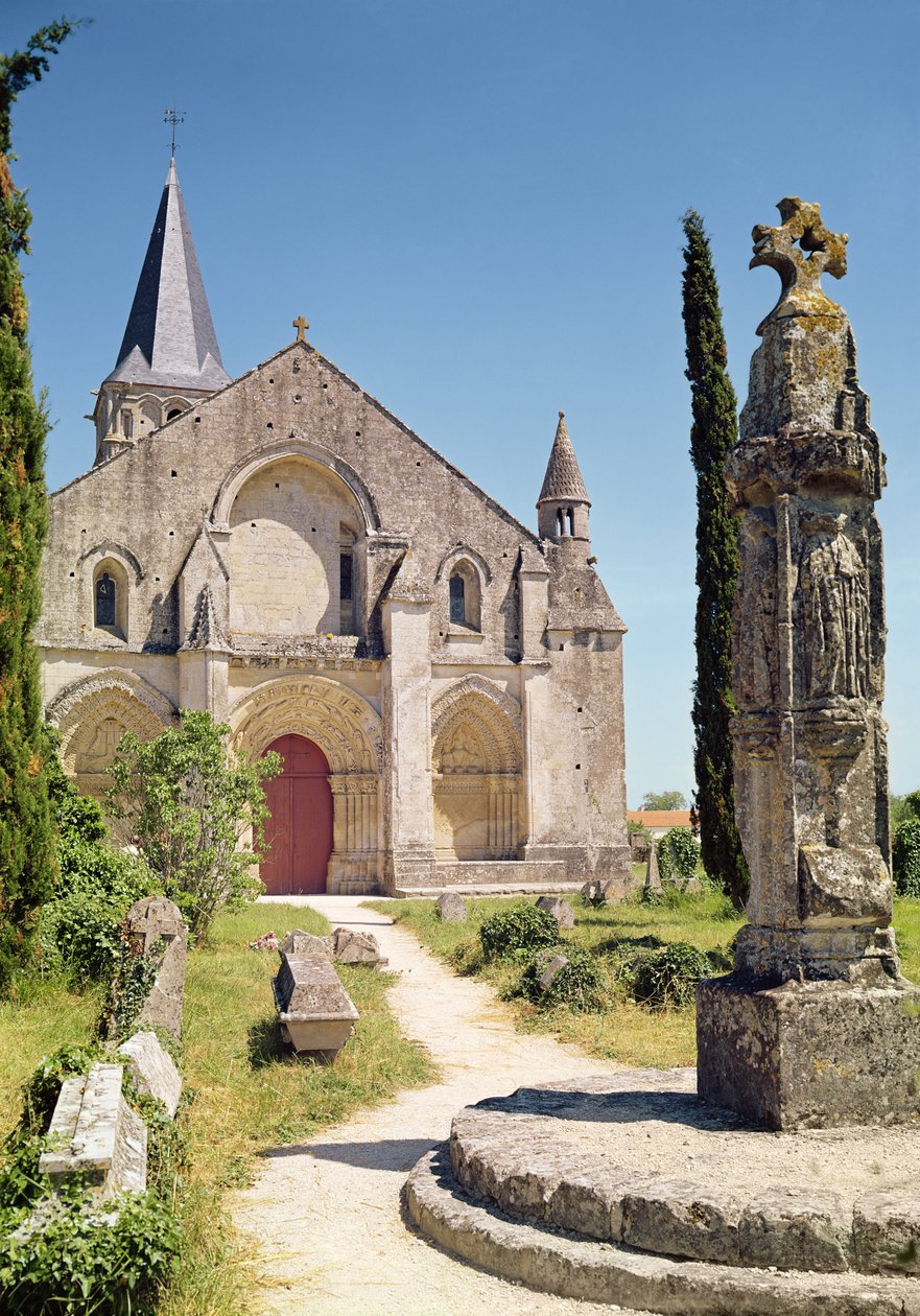 Widok fasady kościoła św. Piotra, 1150-75 autorstwa French School