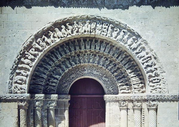 Widok portalu transeptu południowego, 1150-75 autorstwa French School
