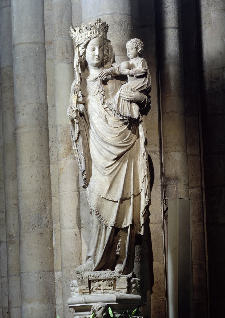 Dziewica z Dzieciątkiem, znana jako Notre-Dame de Paris autorstwa French School