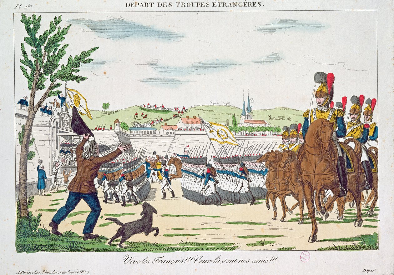 Niech żyją Francuzi!, Wyjazd wojsk zagranicznych, 1818 autorstwa French School