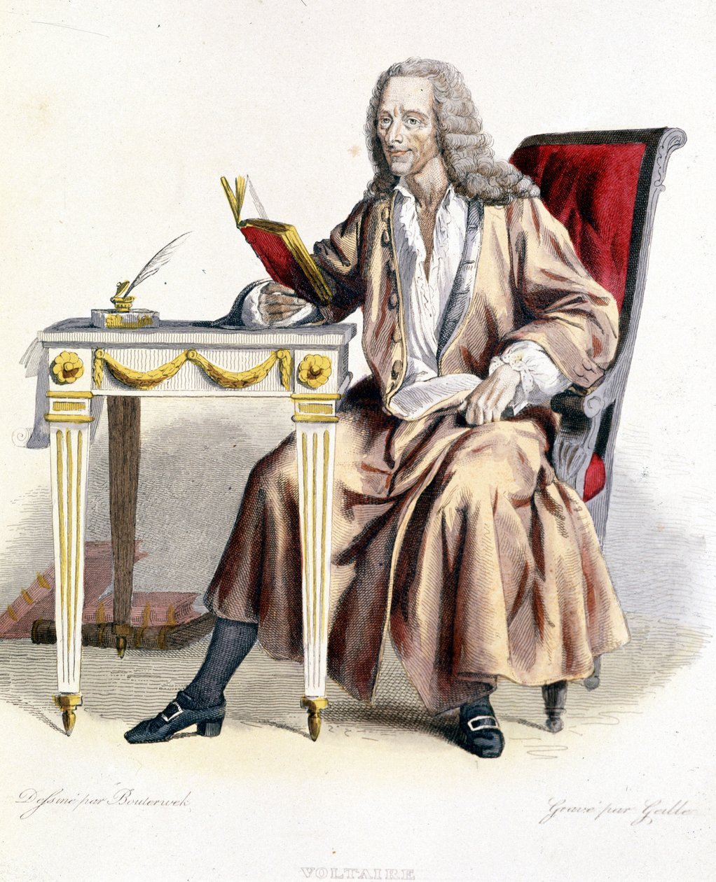 Voltaire - w red. Mennechet, „Francuski Plutarch”” autorstwa French School