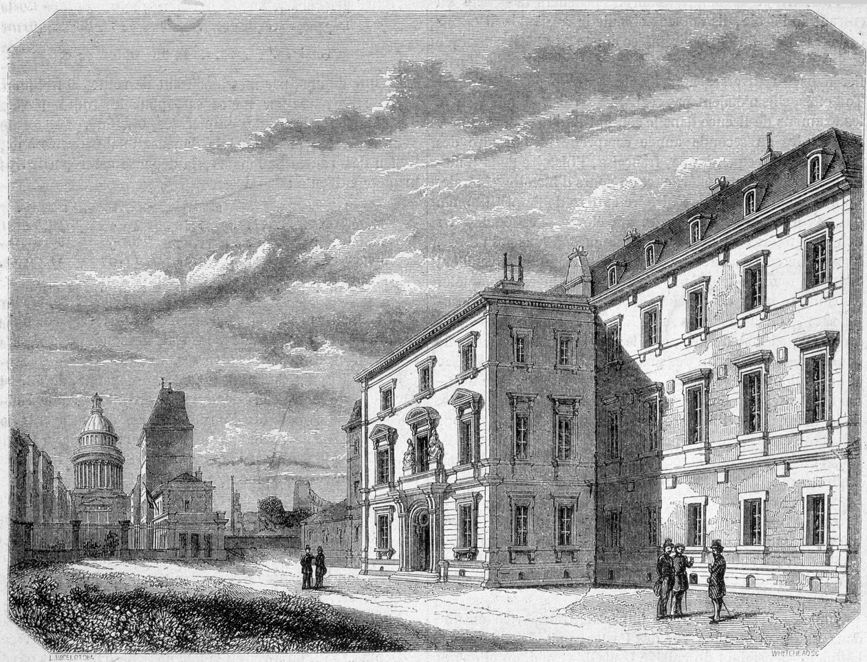 Widok Ecole Normale - rycina, koniec XIX w. autorstwa French School