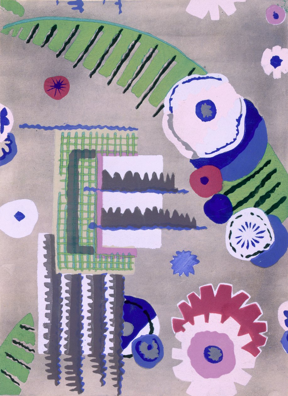 Projekt tapety Maison Hans et Fils, wyd. 1930. autorstwa French School