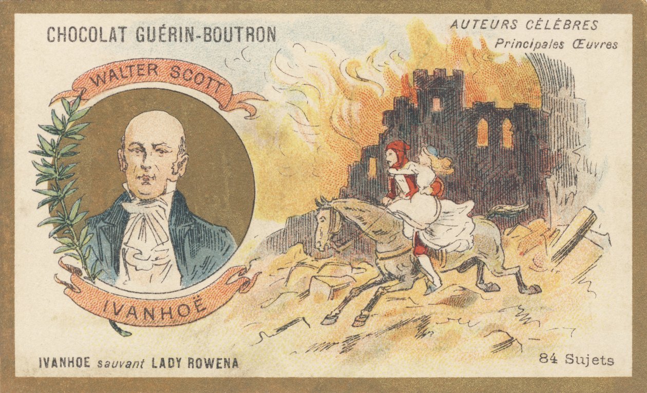 Walter Scott (1771-1832), szkocki poeta, pisarz i historyk, autor powieści „Ivanhoe” (1819) autorstwa French School