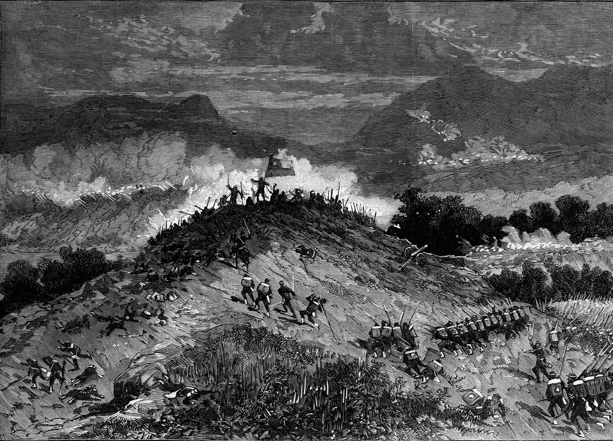 Wojna o Pacyfik (1879-1884) między Peru a Boliwią i Chile - Bitwa o Los Angeles - 22 marca autorstwa French School