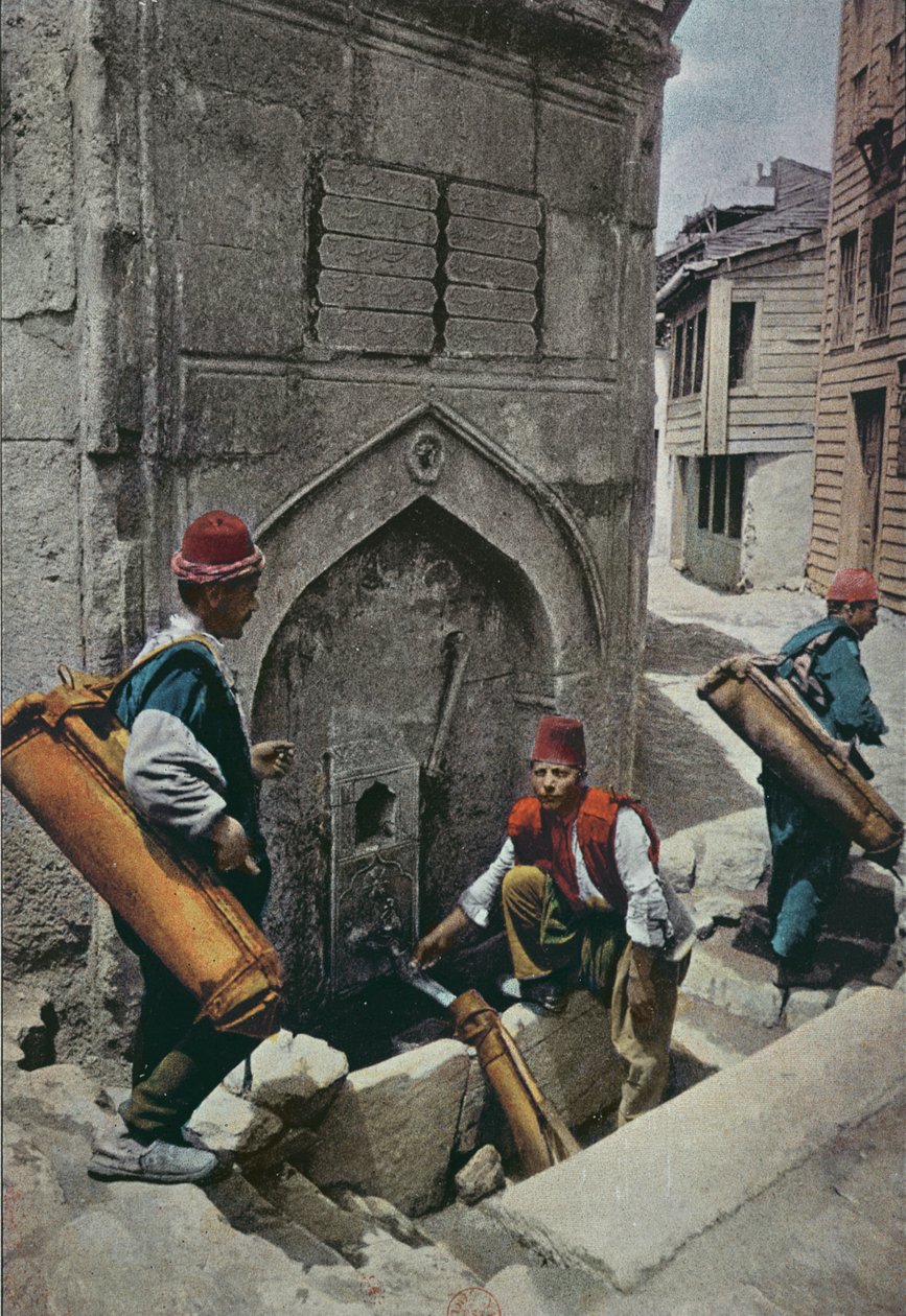 Przewoźnicy wody w Konstantynopolu, c.1895 autorstwa French School