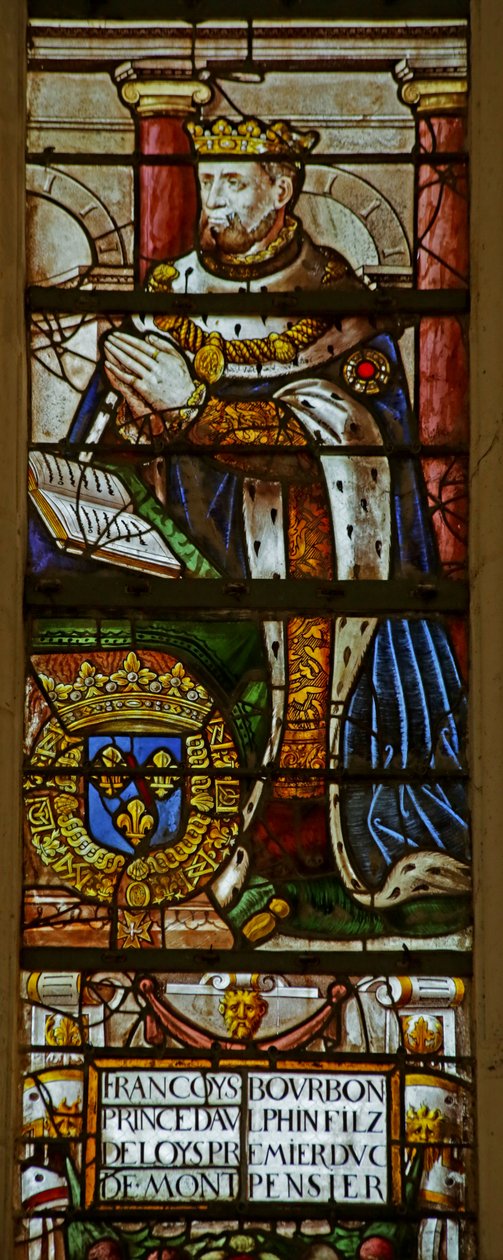 Okno przedstawiające Francois de Bourbon (witraż) autorstwa French School