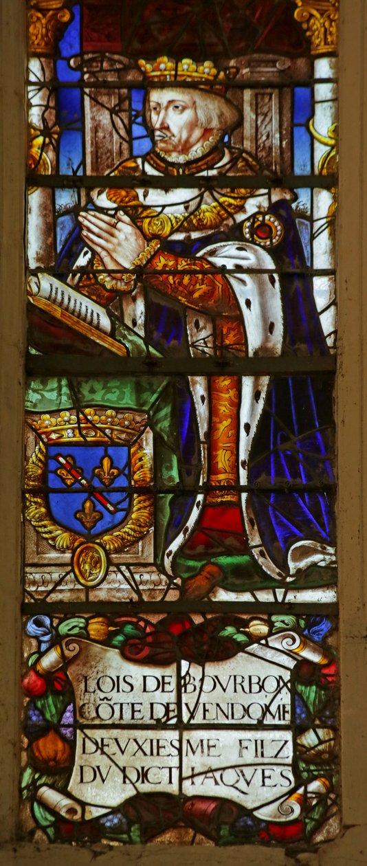 Okno przedstawiające Louis de Bourbon-Vendome (witraż) autorstwa French School