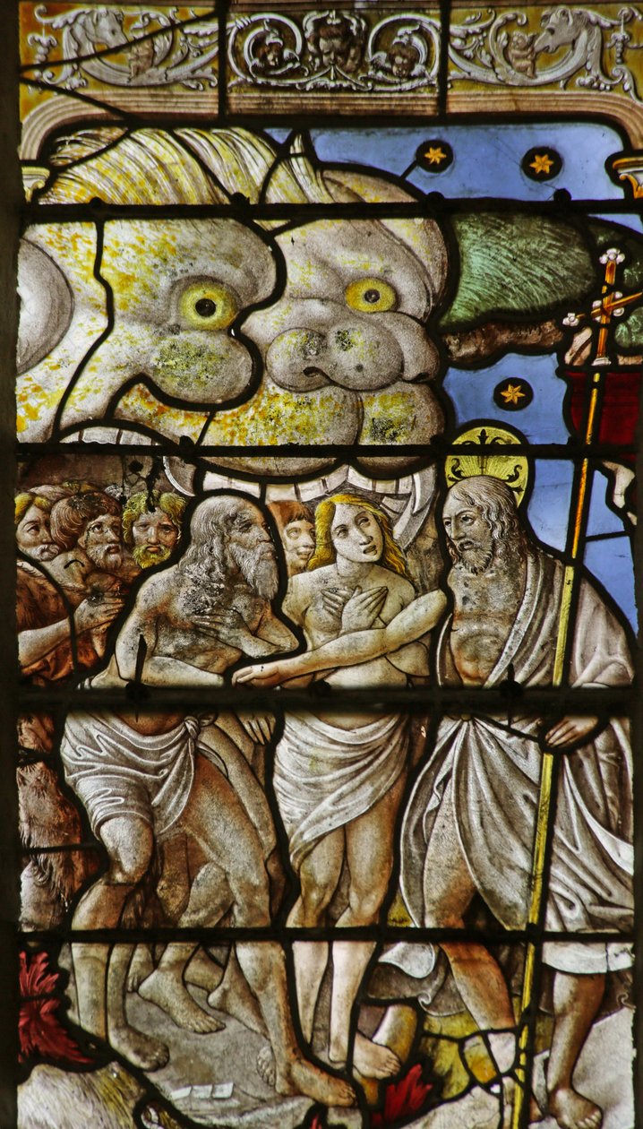 Okno przedstawiające Harrowing of Hell autorstwa French School
