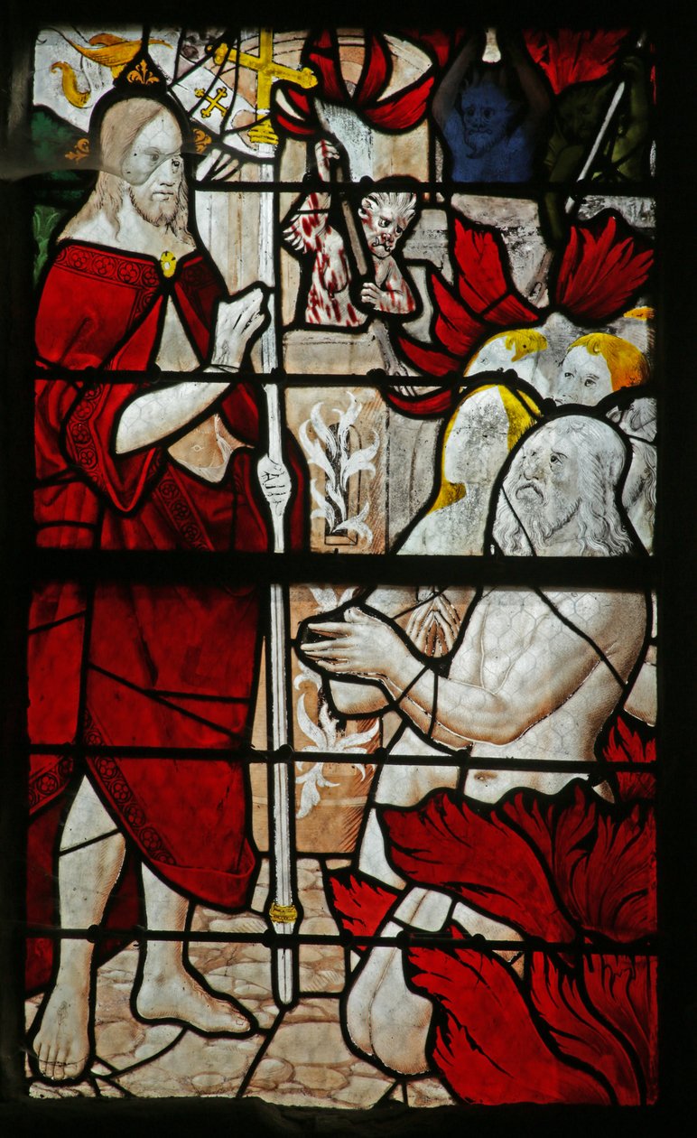 Okno przedstawiające Bronowanie Piekieł, 1505-10 autorstwa French School