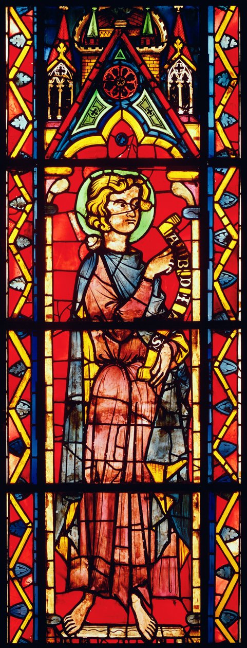Okno przedstawiające proroka Abdiasza, ok. 1270-75 autorstwa French School