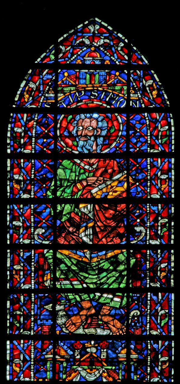 Okno w106 przedstawiające św. Szymona autorstwa French School