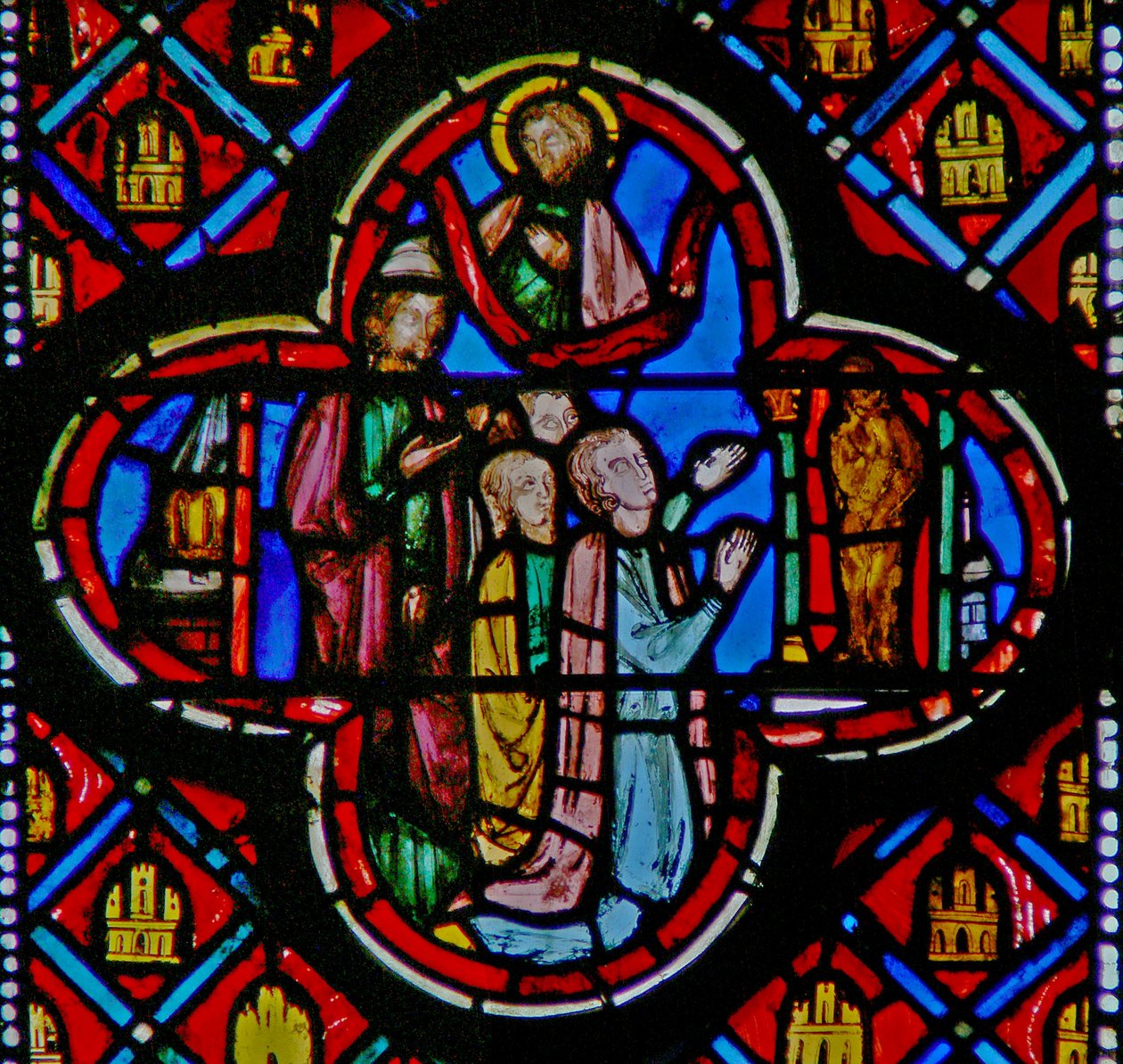 Okno w10 Ezechiel widzi ohydę spustoszenia Ez VIII 10 autorstwa French School