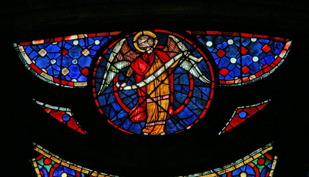 Okno w115 przedstawiające anioła autorstwa French School