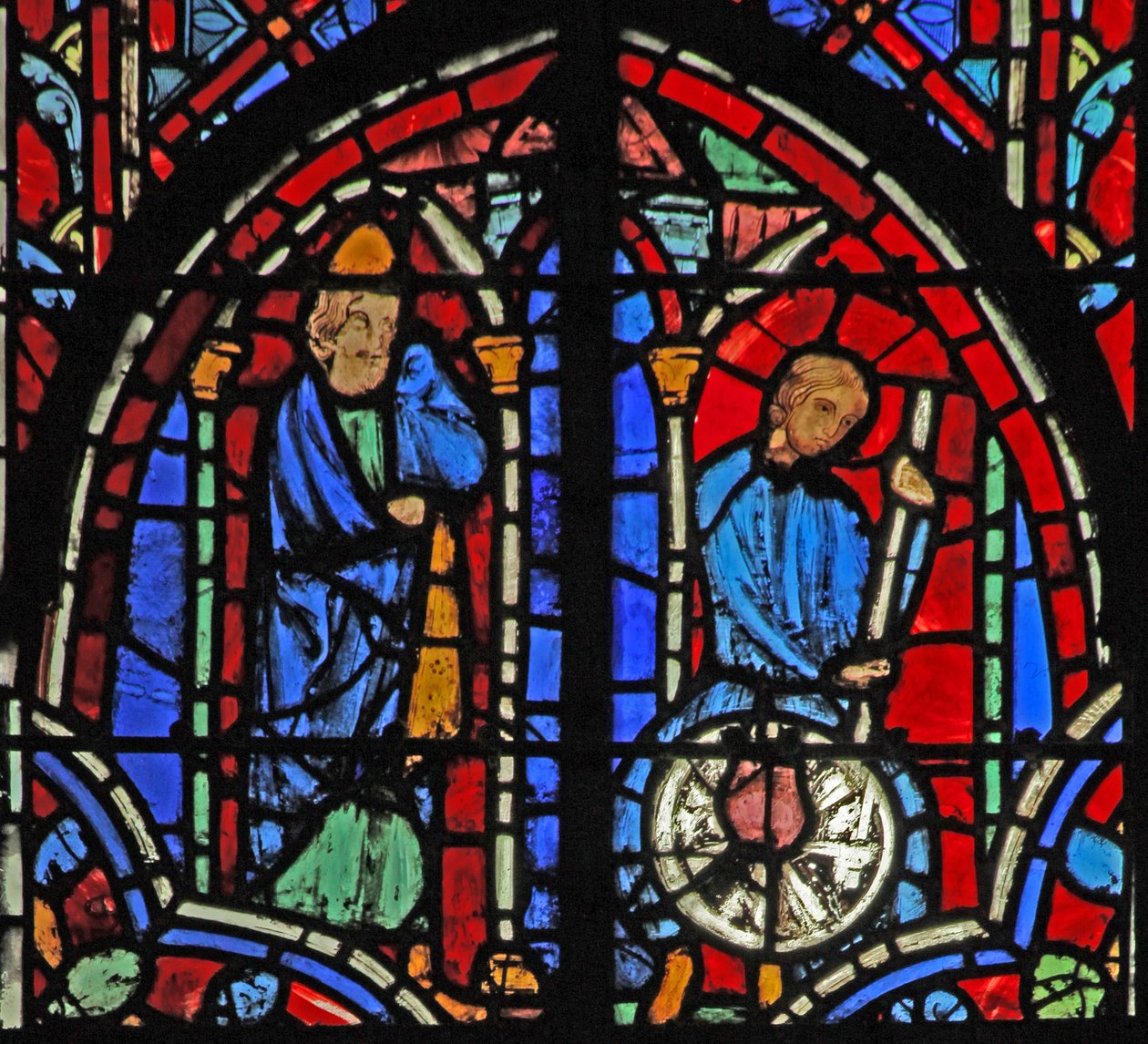 Okno w11 Jeremiasz z garncarzem Jer XVIII 2-6 autorstwa French School