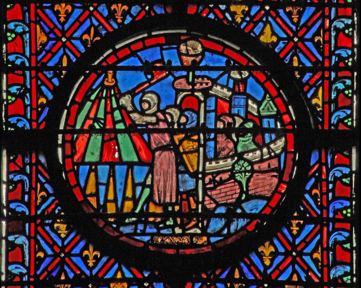 Okno w12 Asyryjczycy wychodzą Judyta XIV 7 autorstwa French School