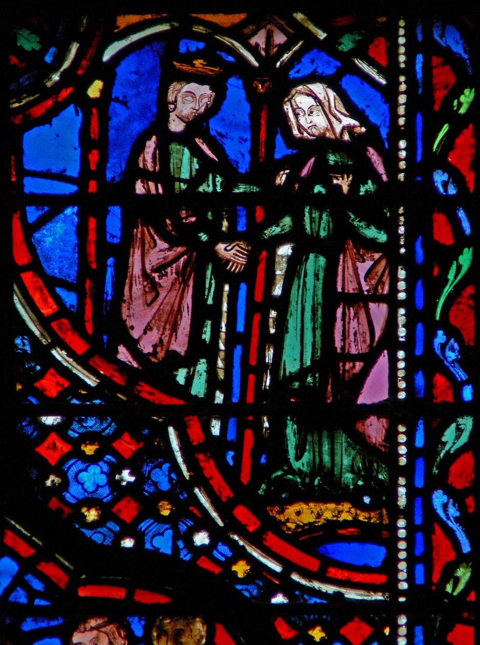 Okno w14 Dawid poślubia Abigail I Sam XXV 42 autorstwa French School